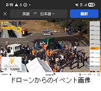 写真:ドローンからのイベント画像