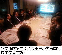 写真：松本市内でカタクラモールの再開発に関する議論