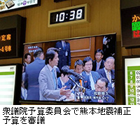 写真：衆議院予算委員会で熊本地震補正予算を審議