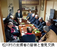 写真：松川村の支援者の皆様と意見交