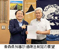 写真：青森県知事が過疎法制定の要望