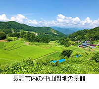 写真：長野市内の中山間地の景観