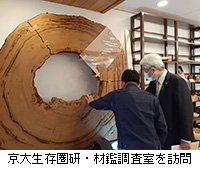 写真：京大生存圏研・材鑑調査室を訪問