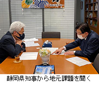 写真：静岡県知事から地元課題を聞く