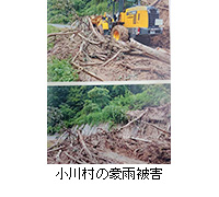 写真：小川村の豪雨被害