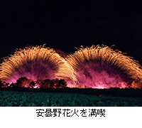 写真：安曇野花火を満喫