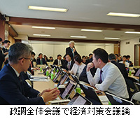 写真：政調全体会議で経済対策を議論