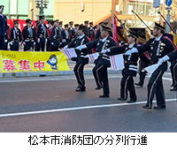 写真：松本市消防団の分列行進
