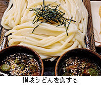 写真:讃岐うどんを食する