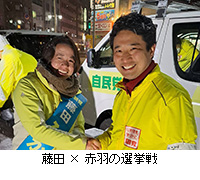 写真:藤田×赤羽の選挙戦