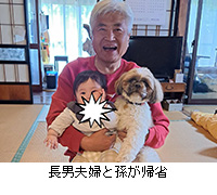 写真:長男夫婦と孫が帰省