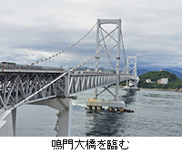 写真:鳴門大橋を臨む