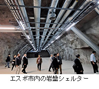 写真:エスポ市内の岩盤シェルター